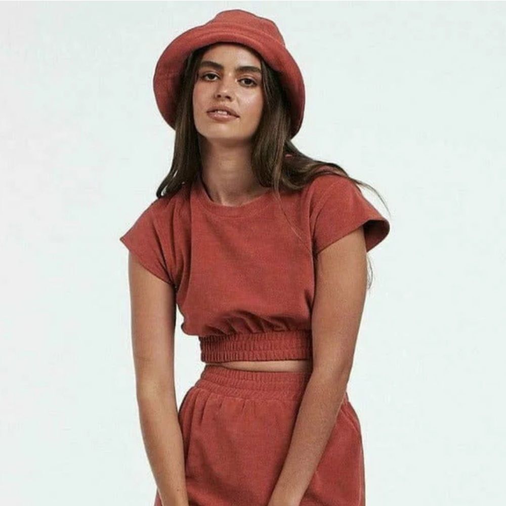 Charlie Holiday Terry Cloth Blouse Size XL NWT